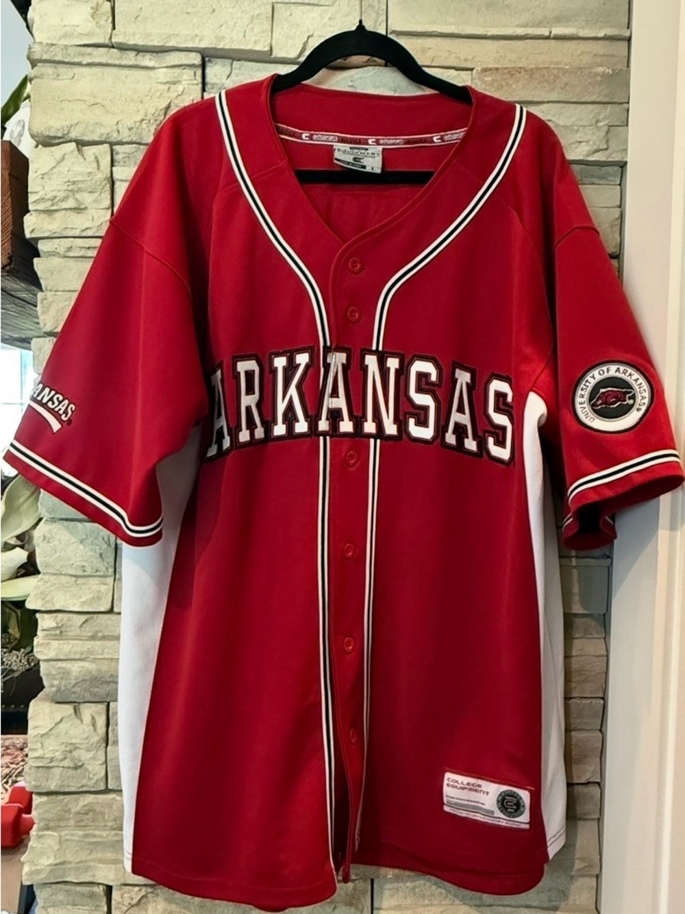 Colosseum Athletics Arkansas Razorbacks Baseball Jersey Men’s Large